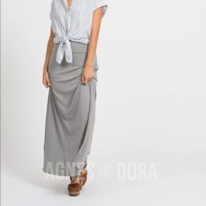 Gray Maxi Skirt